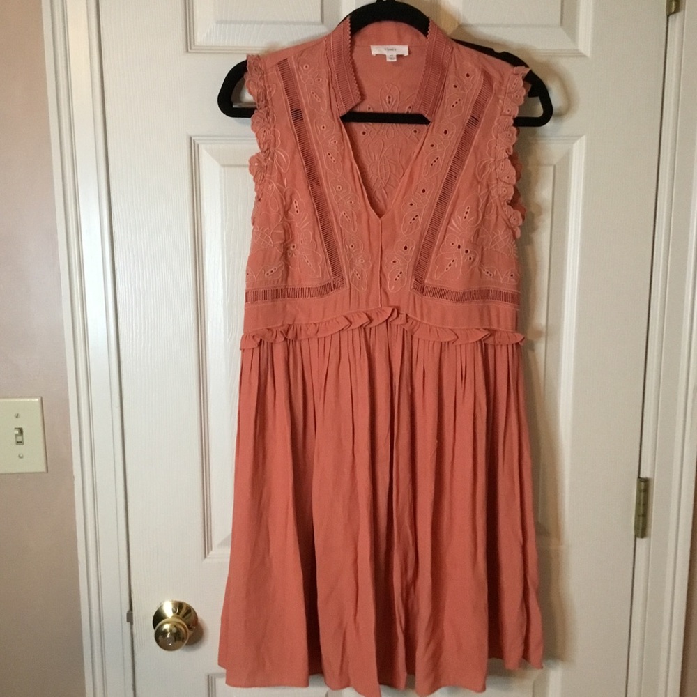 “a loves a” Orange Pleated Sleeveless Dress - Size XS